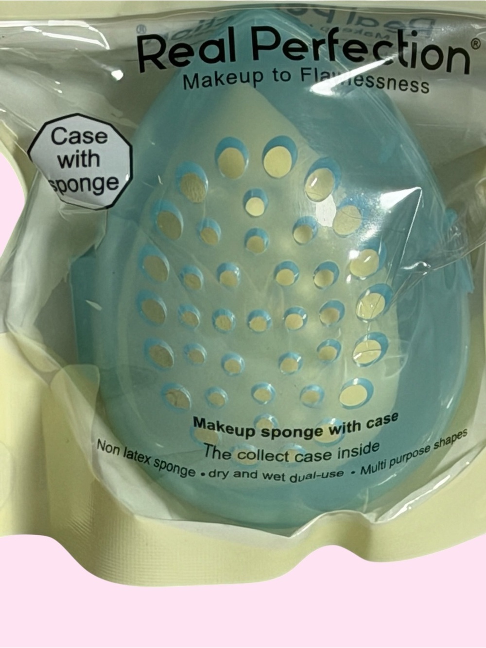Real Perfection Blue Makeup Sponge with Case